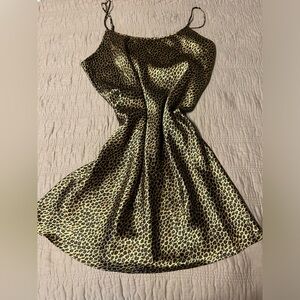 Cheetah print slip dress